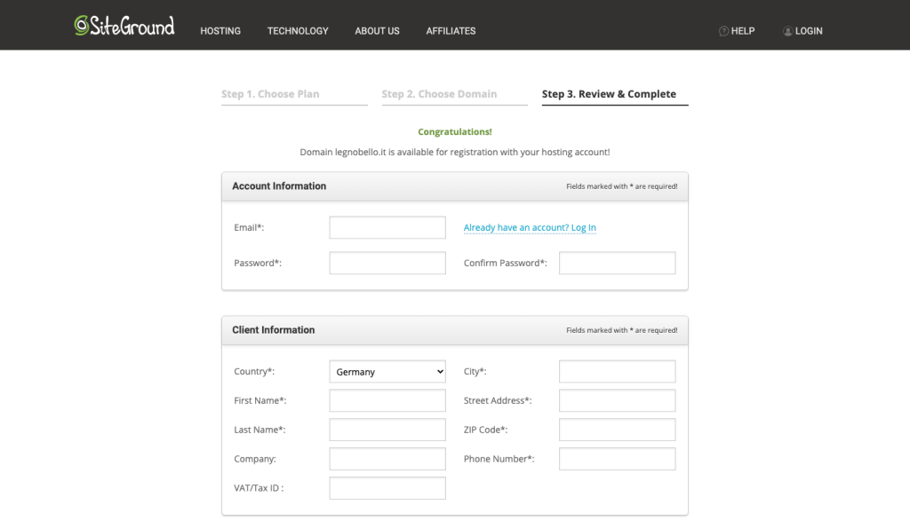 Come si usa WordPress - Siteground