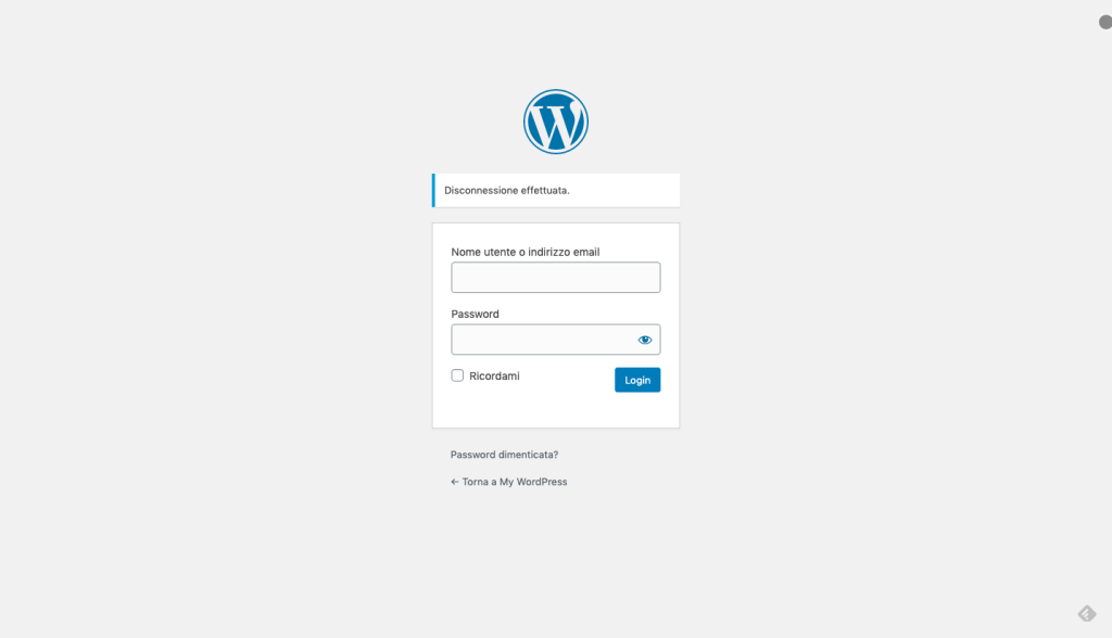 WordPress - LogIn