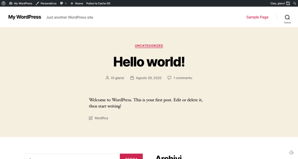 Wordpress Tema Twenty Twenty
