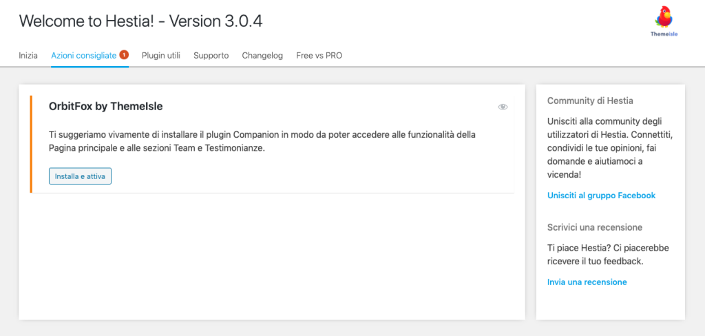 Come si usa WordPress - Azioni Consigliate