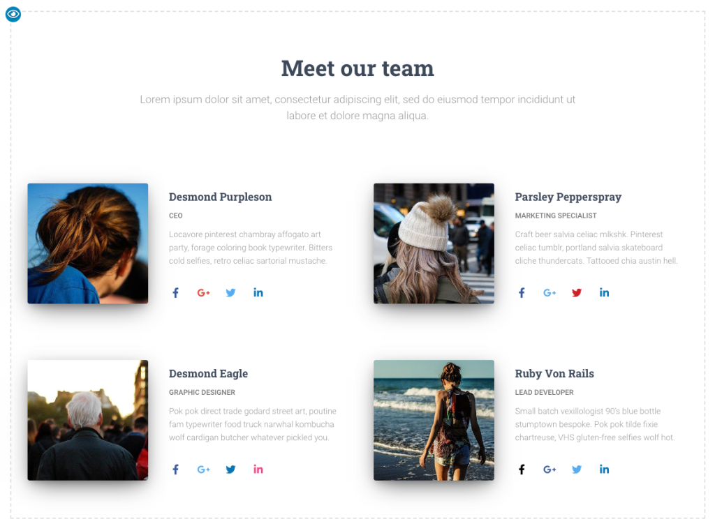 Sezione Team
