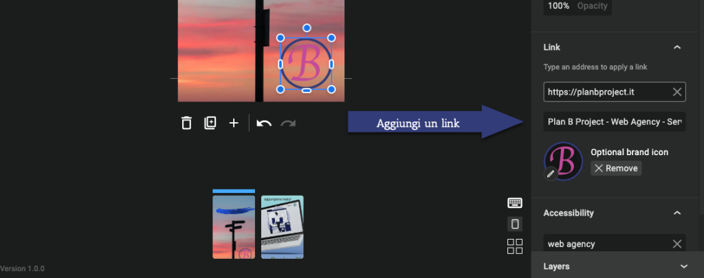 Aggiungi link