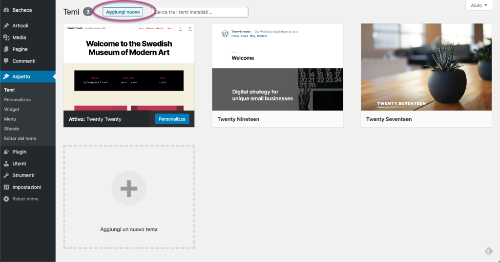 Aprire un business online - Temi WordPress