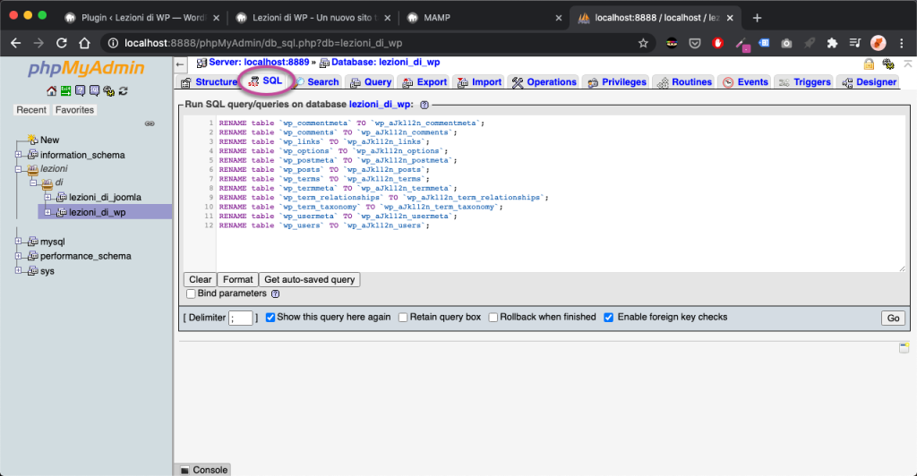 Database WordPress query