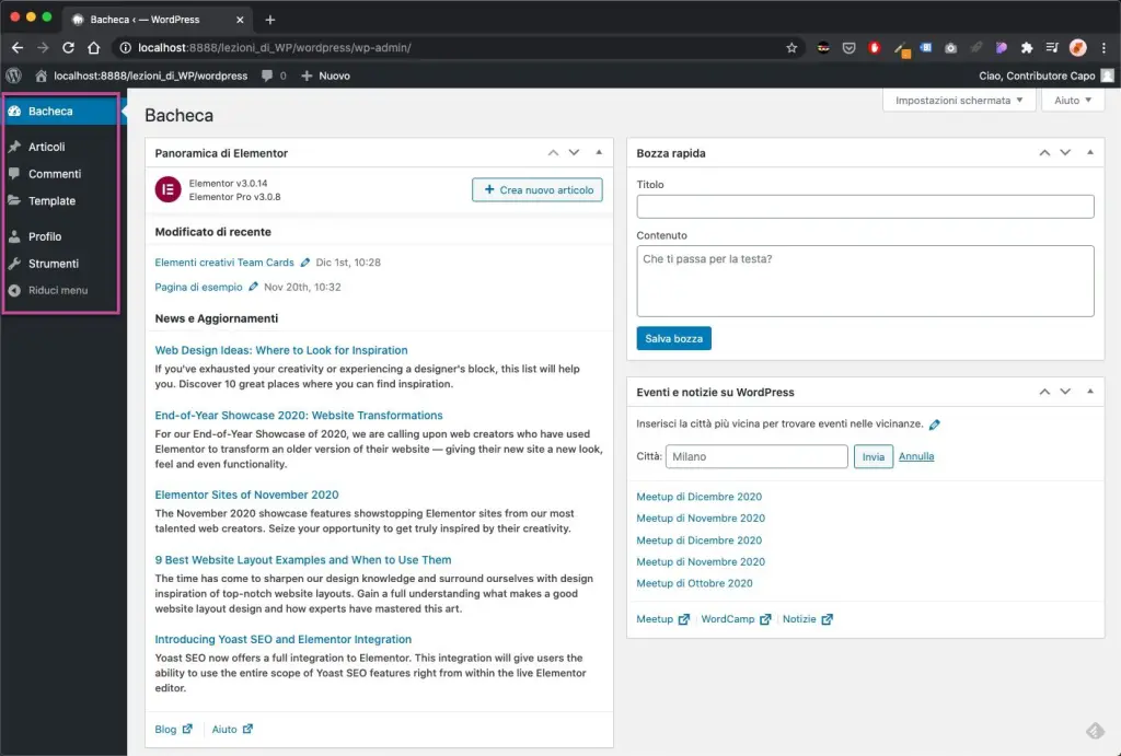 contributor dashboard