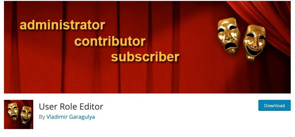 La pagina del plugin User Role Editor