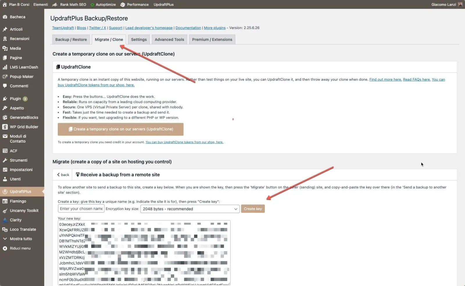Esportare articoli WordPress - Migrazione Esportare articoli WordPress - Migrazione
