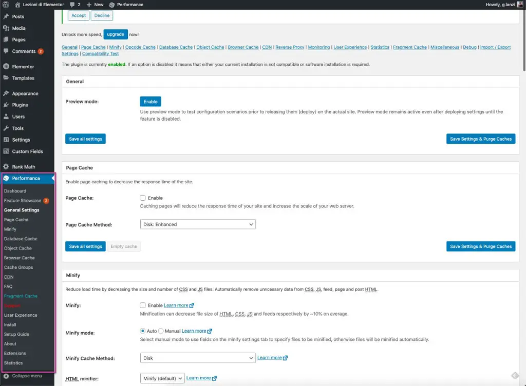 WordPress Cache Plugin WP W3 Total Cache