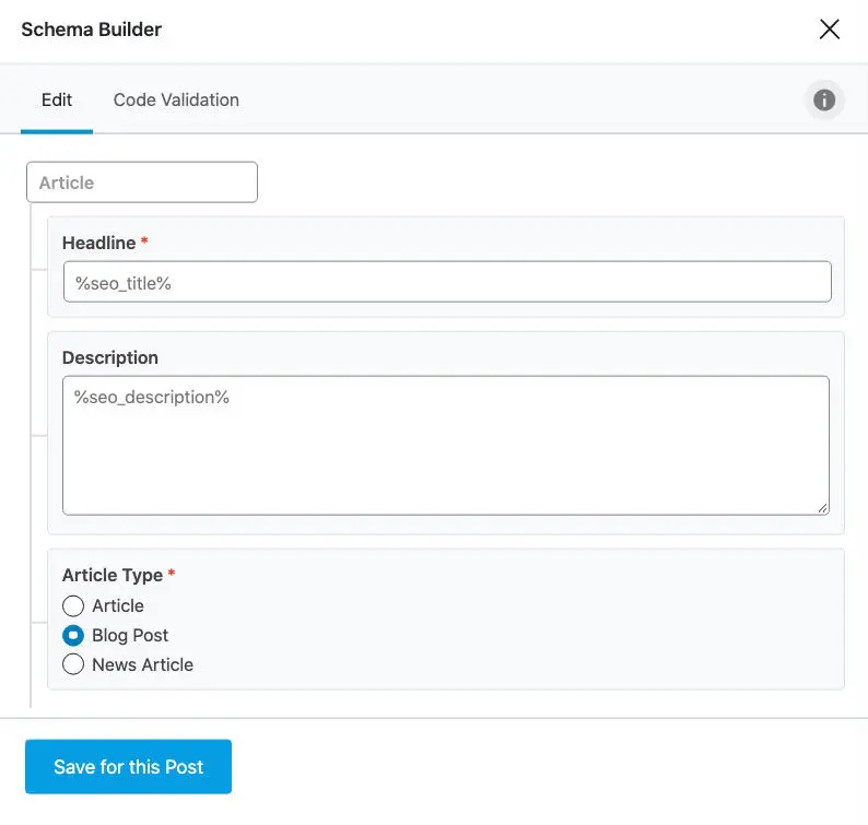 Schema.org Article