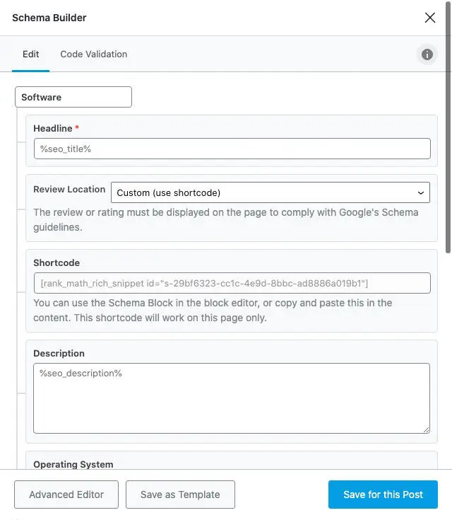 Schema.org schema builder