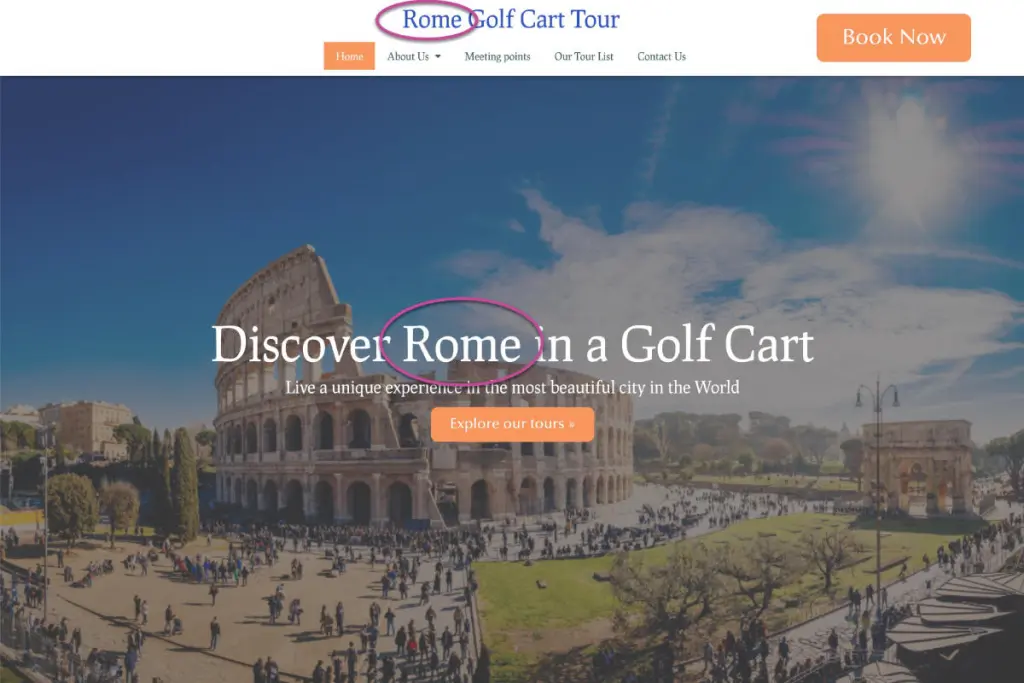 Local SEO Rome Golf Cart Tour