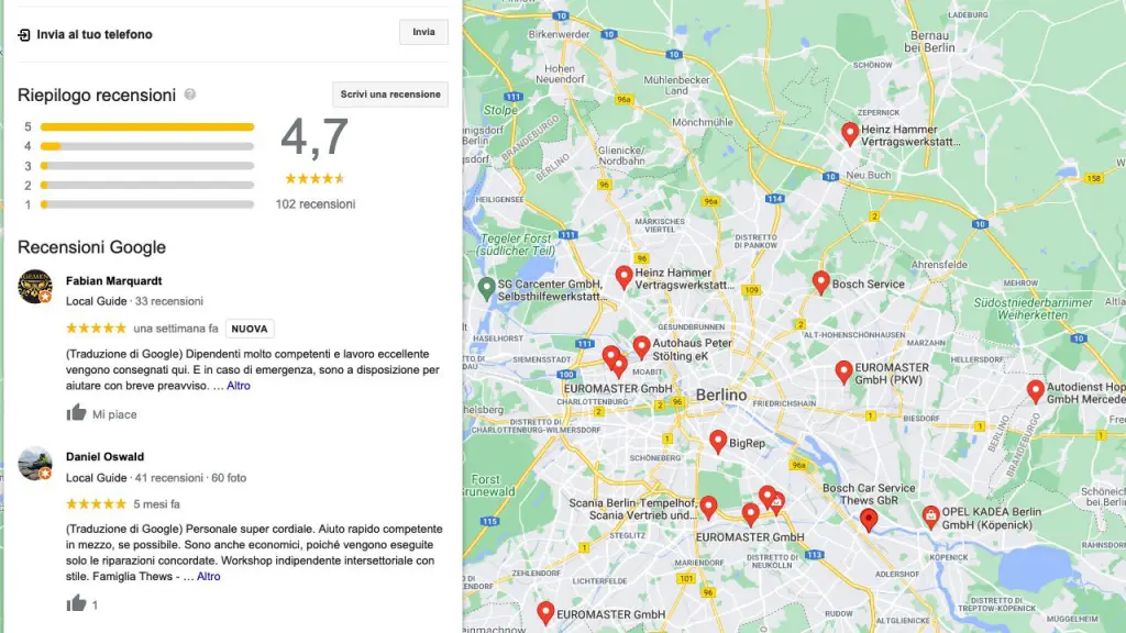 Local SEO le recensioni su Maps