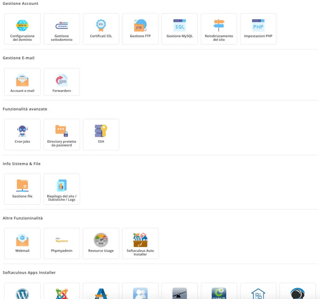 Installare WordPress cPanel