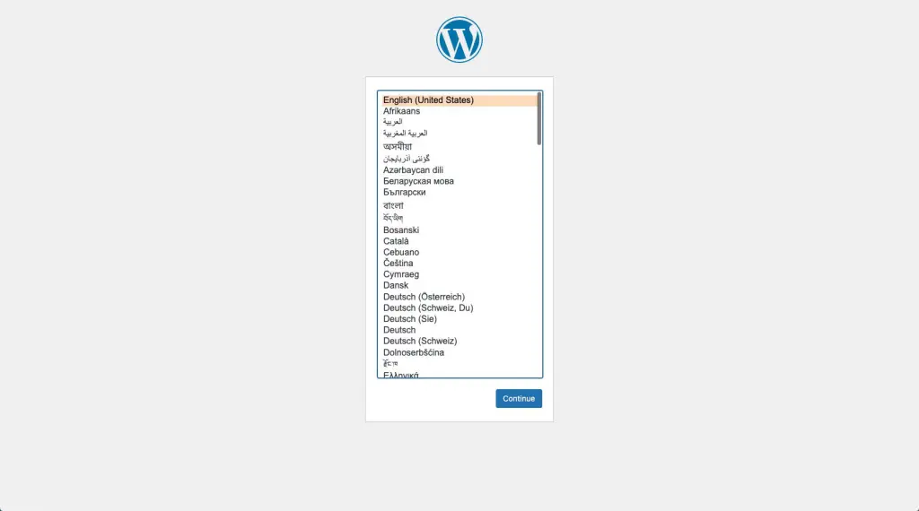 installare wordpress install lingua