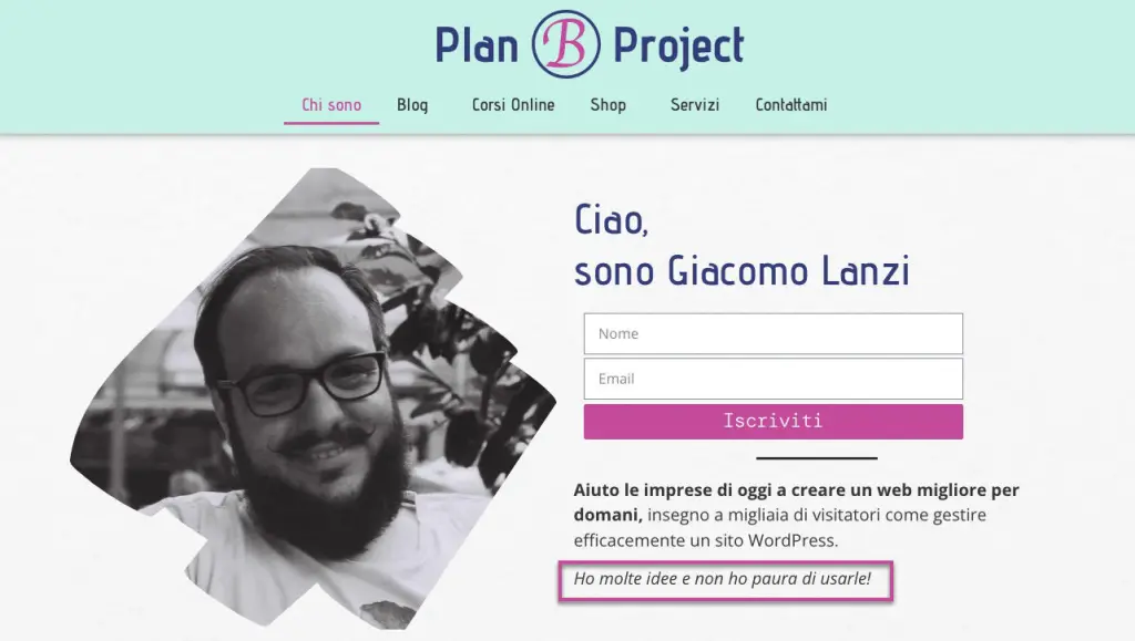 pagina chi siamo hero ironia