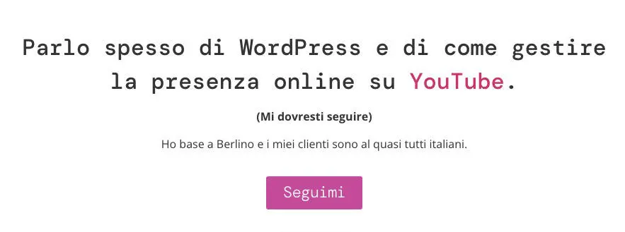 pagina chi siamo youtube